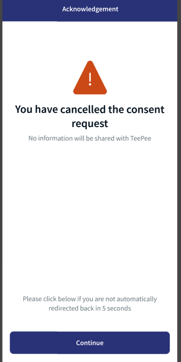 Reject Confimration